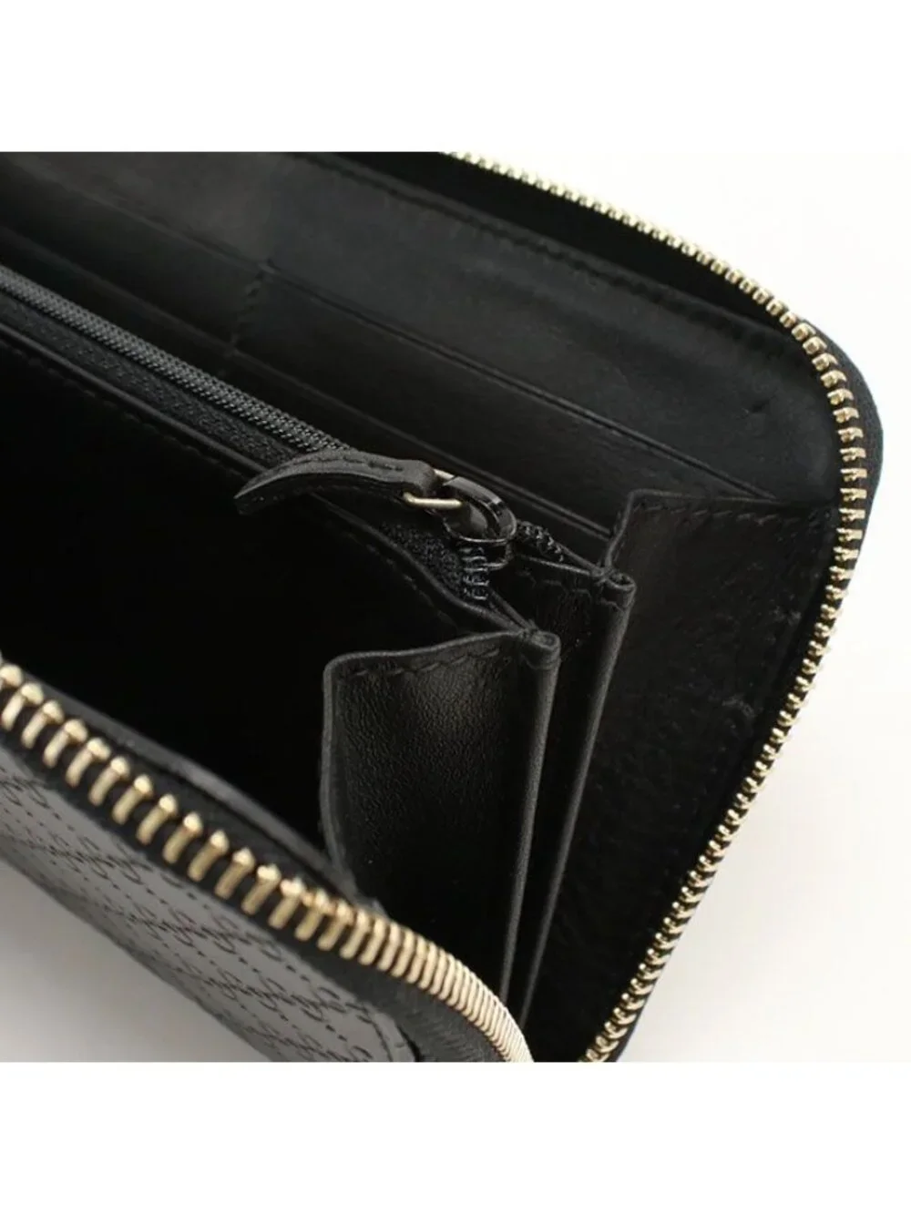 Gucci Micro Guccissima Wallet Zip Around Leather